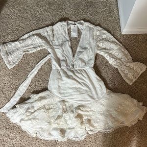 Hemant & nandita crochet dress (white, small)